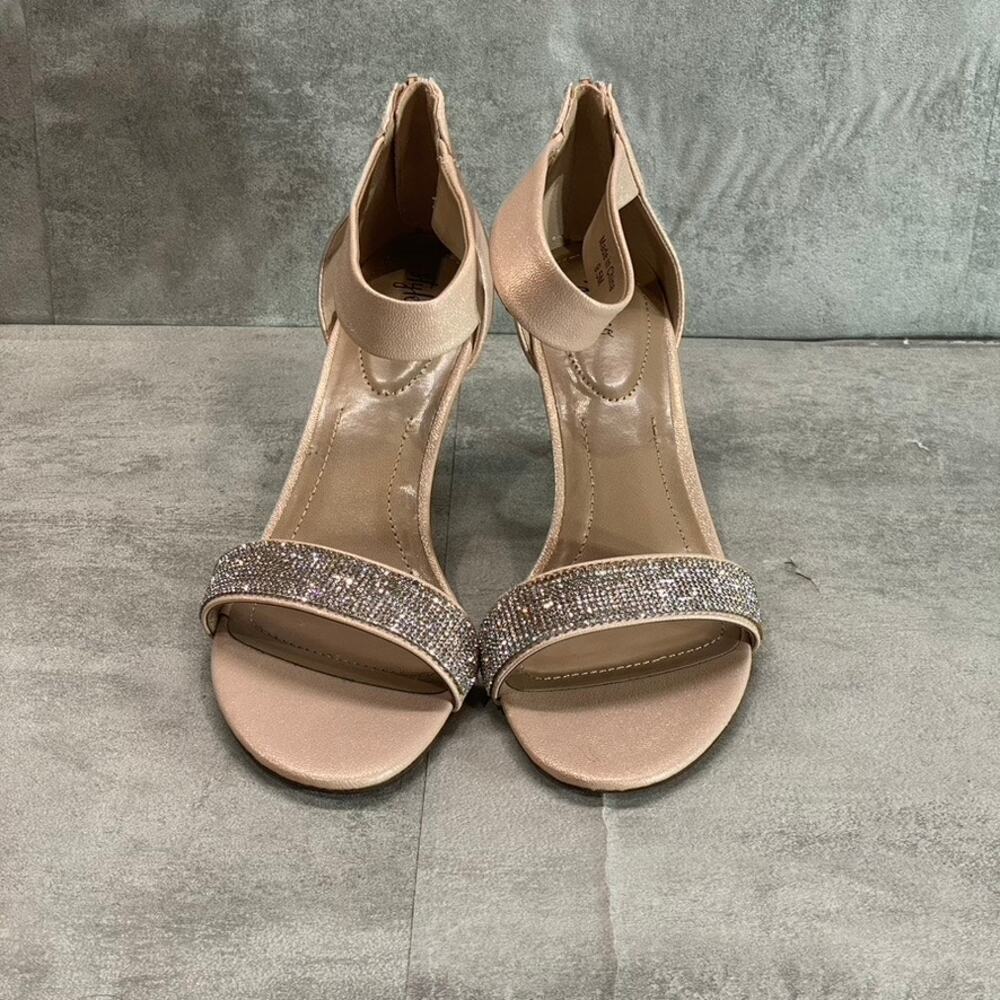 STYLE & CO Women's Blush-Silver Embellished Phillyis Two-Piece Evening Sandals